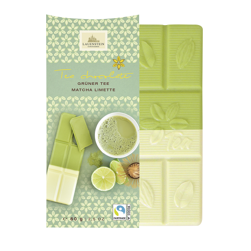 Lauensteiner Teeschokolade "Grüner Tee Matcha-Limette"