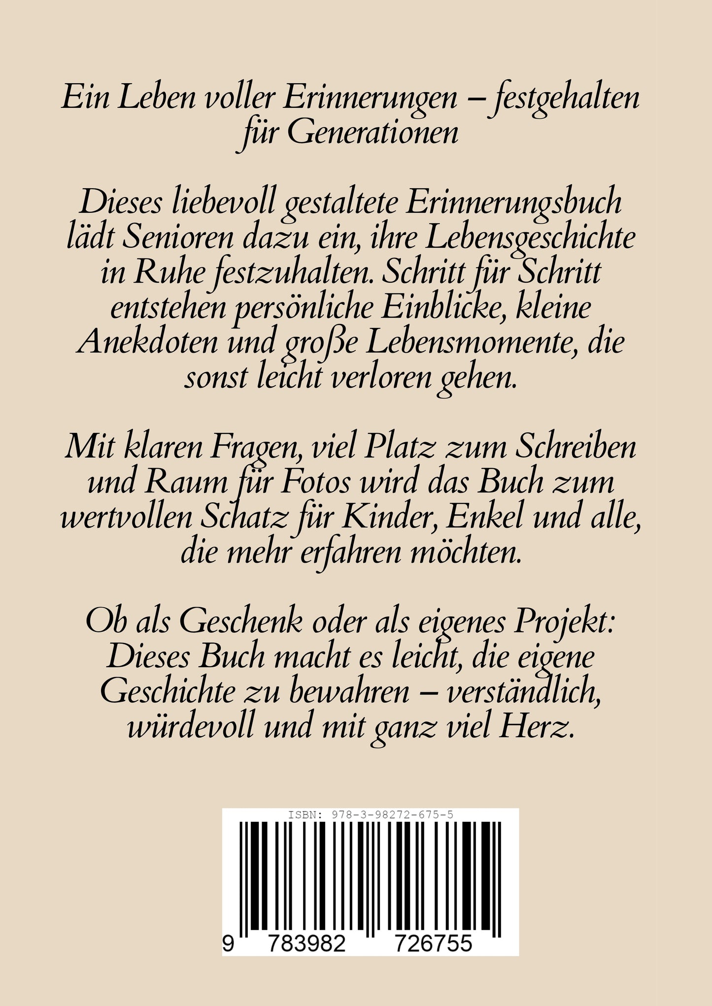 Erinner dich - Fragen für dein Leben