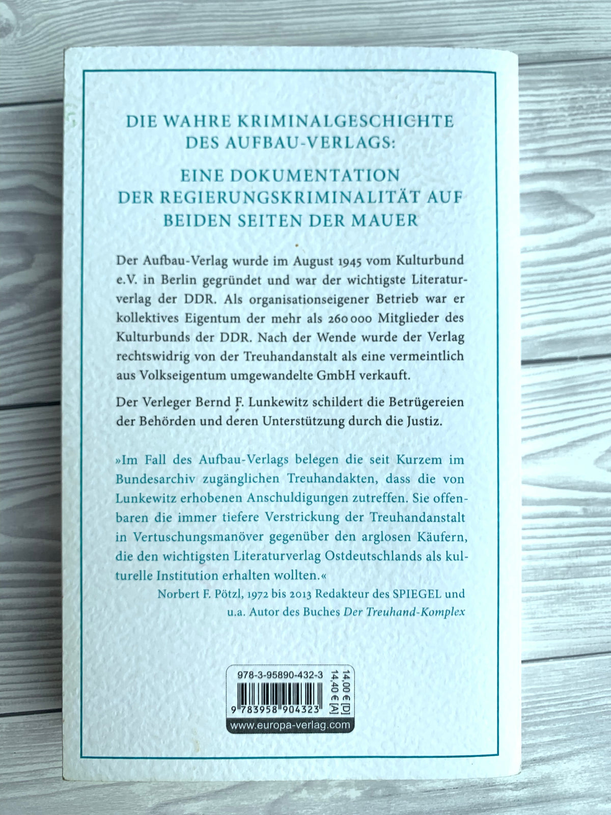 Der Aufbau-Verlag - Gebrauchtes Buch