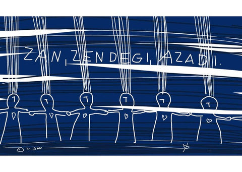 Postkarte "Zan, Zen Degi, Azadi"