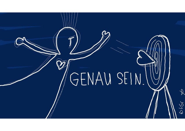 Postkarte "Genau sein"