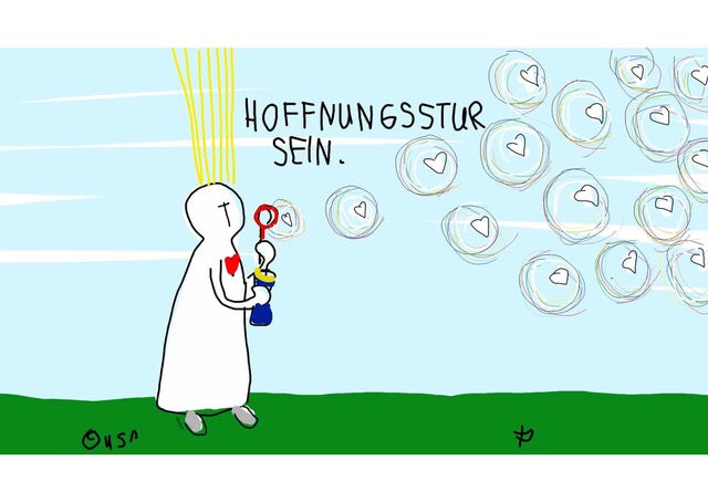 Postkarte "Hoffnungsstur sein"