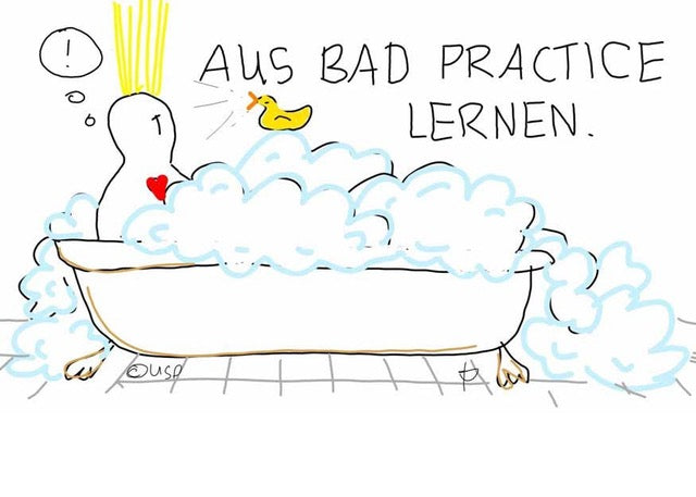 Postkarte "Aus Bad Practice lernen"
