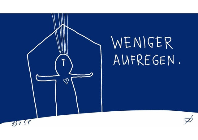 Postkarte "Weniger aufregen"