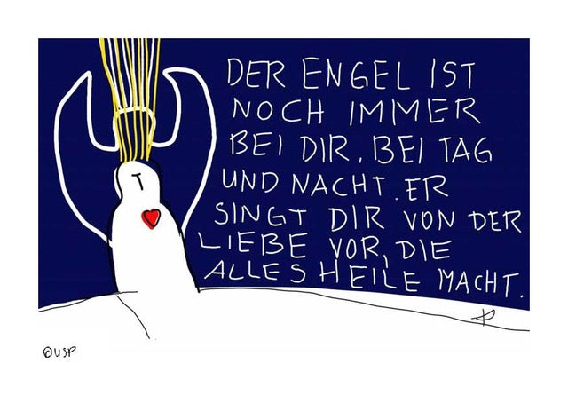 Postkarte "Der Engel ist noch immer bei Dir"