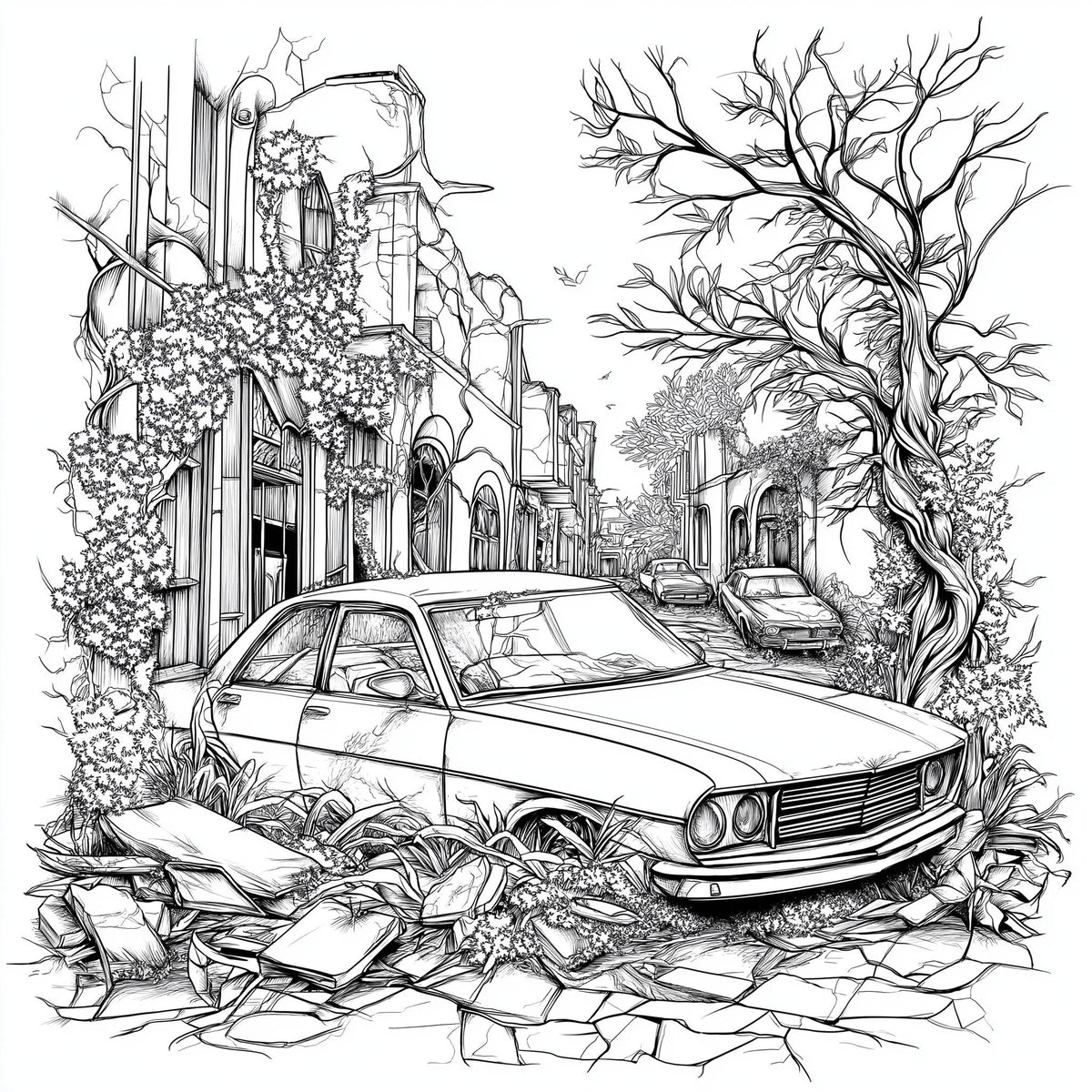 Ausmalbuch - Stadt