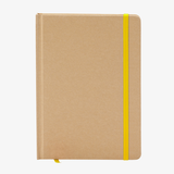Notizbuch DIN A5 recycelter Kraftkarton blanko gelb