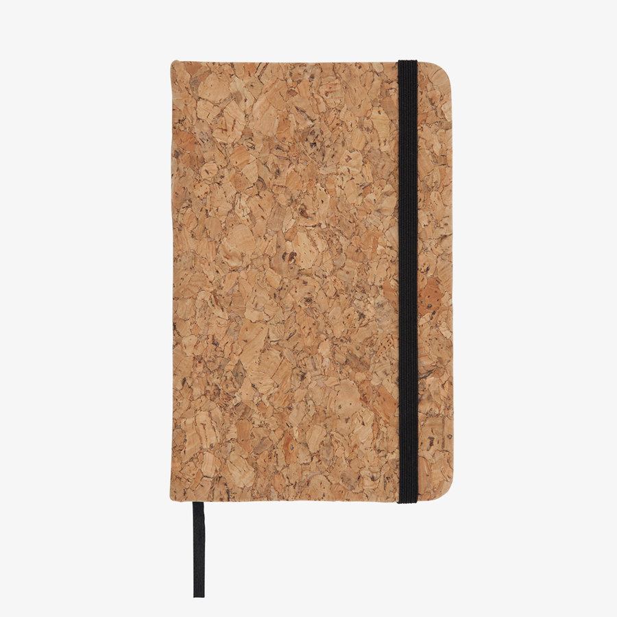 Notizbuch DIN A6 Kork blanko schwarz