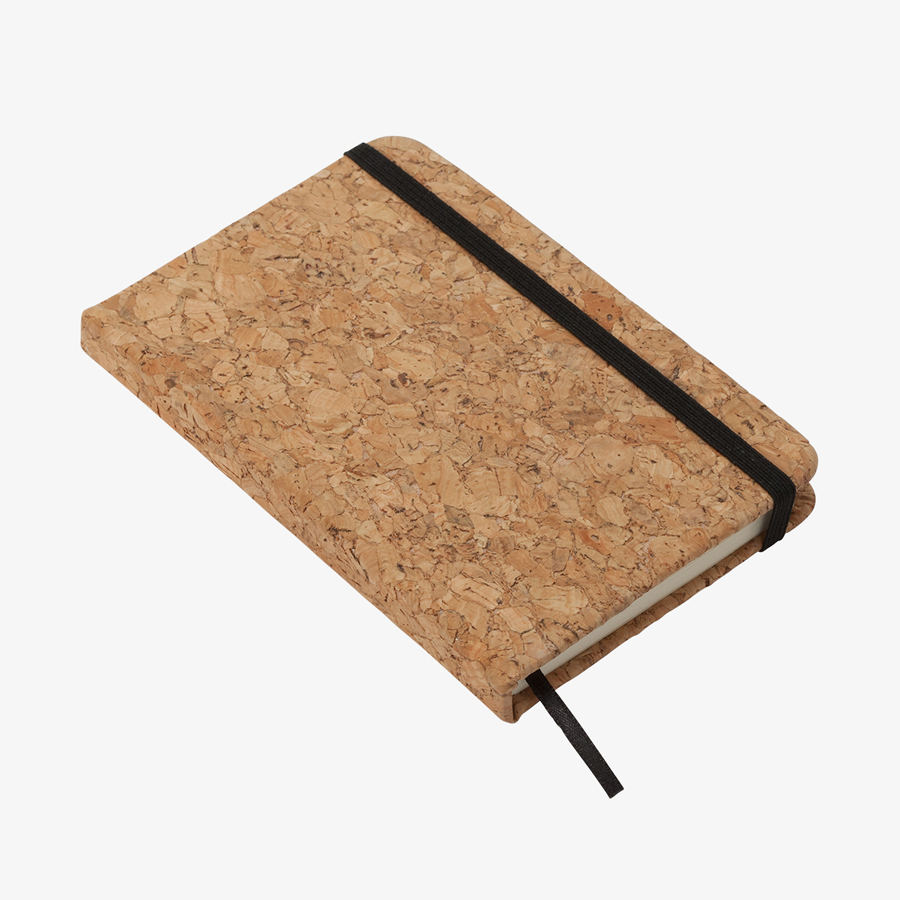 Notizbuch DIN A6 Kork blanko schwarz