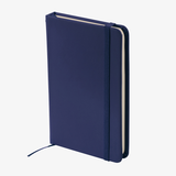 Notizbuch DIN A6 Kunstleder blau blanko