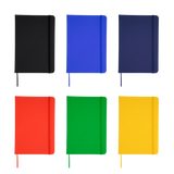 Notizbuch DIN A6 Kunstleder blau blanko