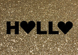 Glitzer Postkarte "Hallo"