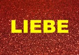Glitzer Postkarte "Liebe" oder "Love"