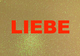 Glitzer Postkarte "Liebe" oder "Love"