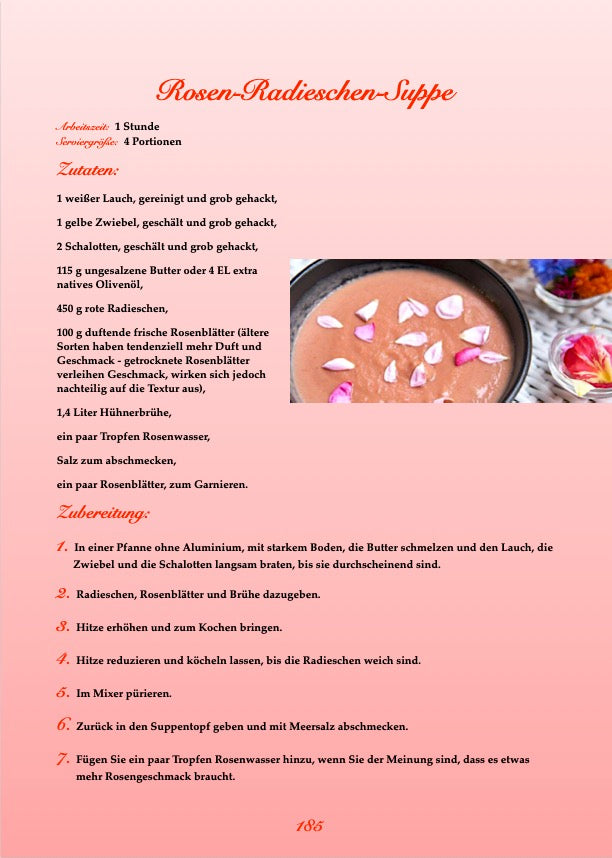Kochen und Backen mit Rosen