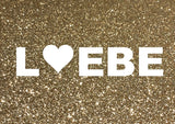 Glitzer Postkarte "Liebe" oder "Love"