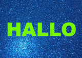 Glitzer Postkarte "Hallo"