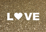 Glitzer Postkarte "Liebe" oder "Love"
