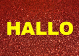 Glitzer Postkarte "Hallo"