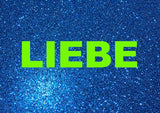 Glitzer Postkarte "Liebe" oder "Love"