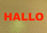 Glitzer Postkarte "Hallo"
