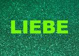 Glitzer Postkarte "Liebe" oder "Love"