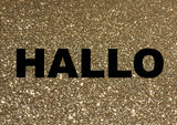 Glitzer Postkarte "Hallo"