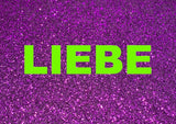Glitzer Postkarte "Liebe" oder "Love"