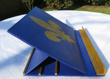Buchständer Französische Lilie blau-gold