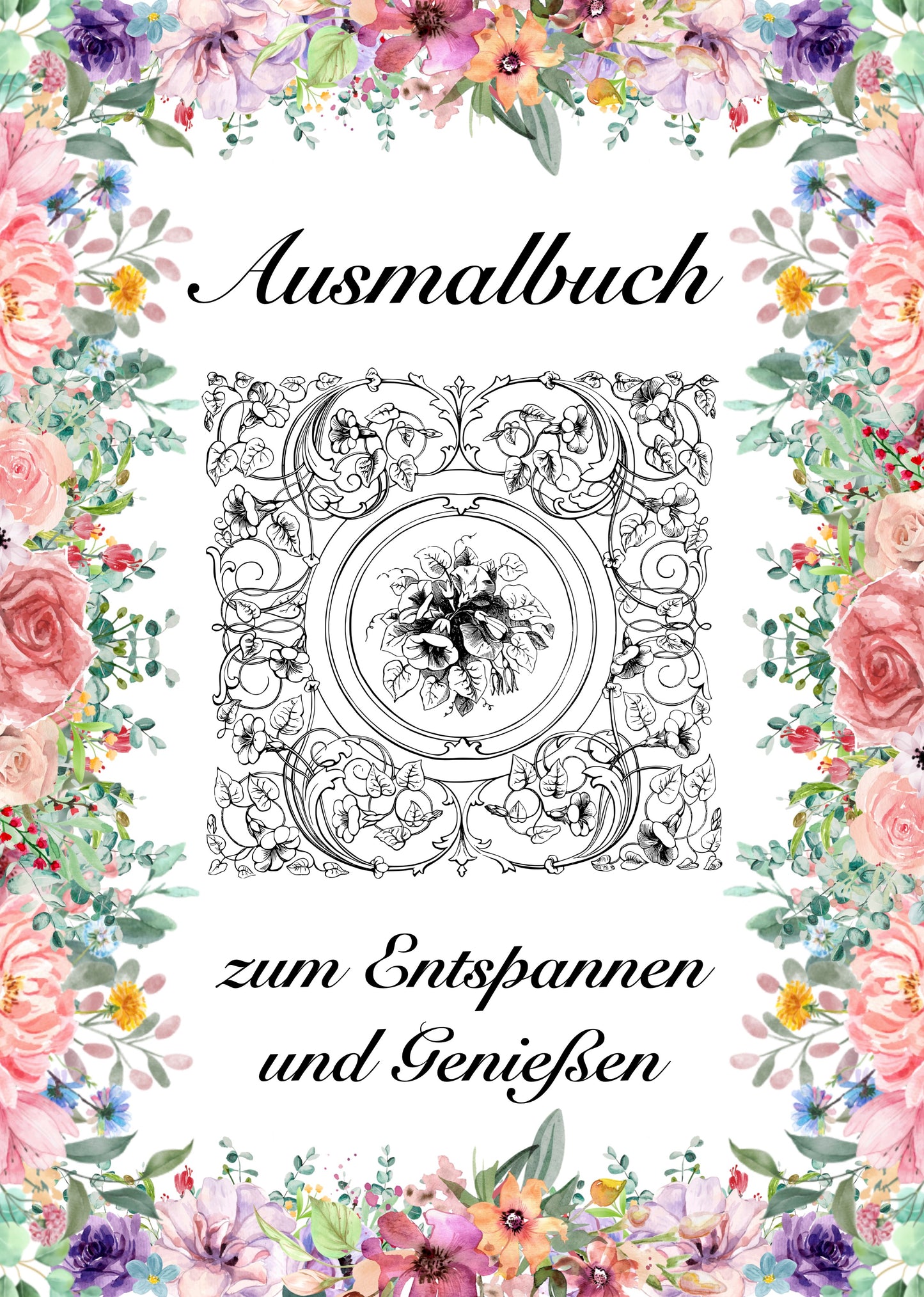 Ausmalbuch - Blumen