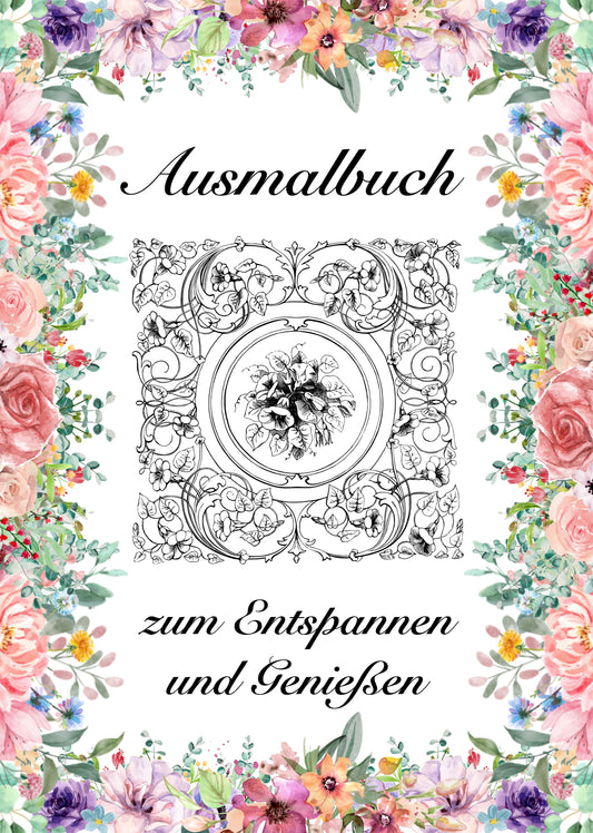 Ausmalbuch - Blumen