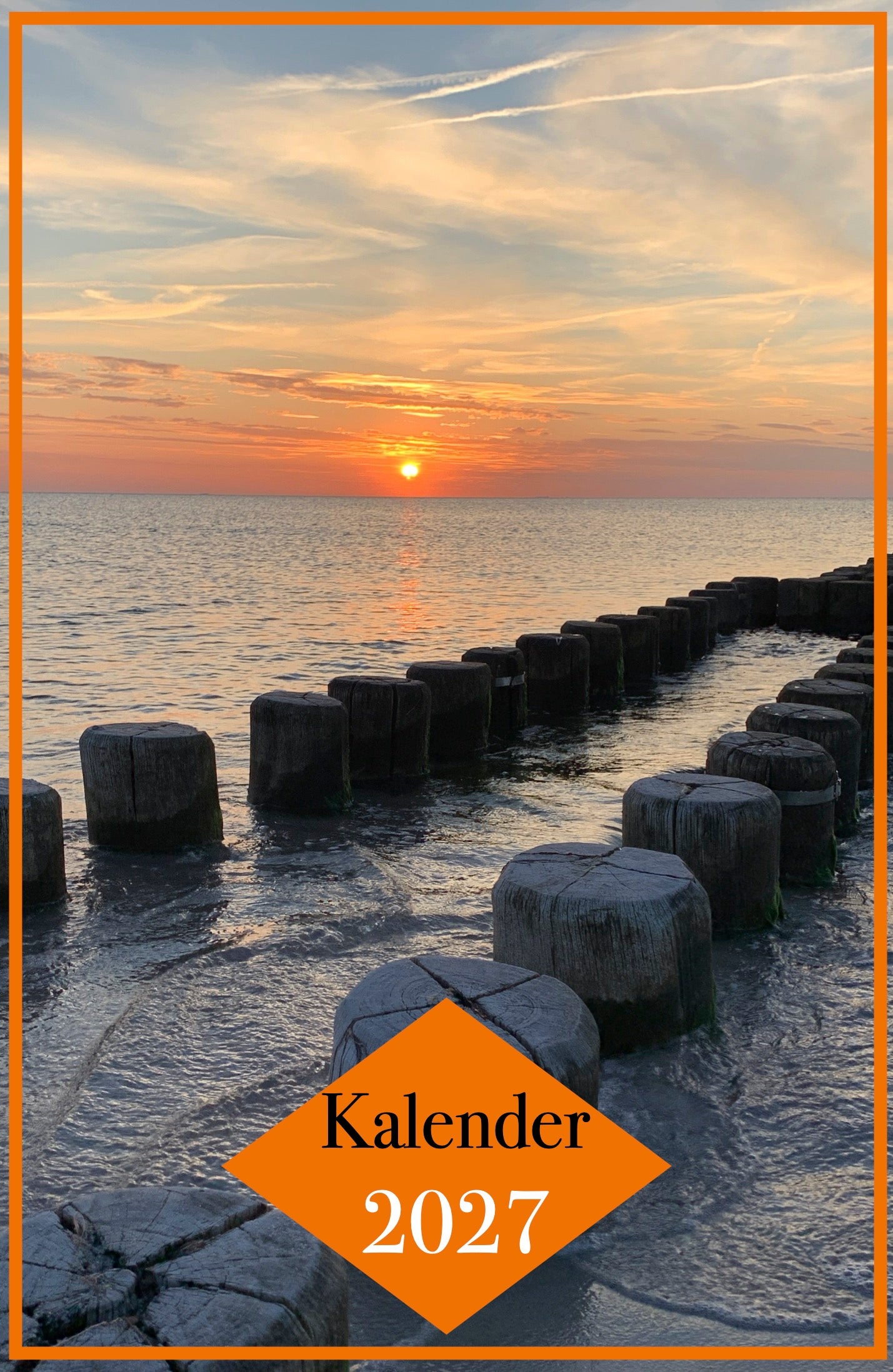 Kalender 2027 Ostsee Sonnenuntergang Darß