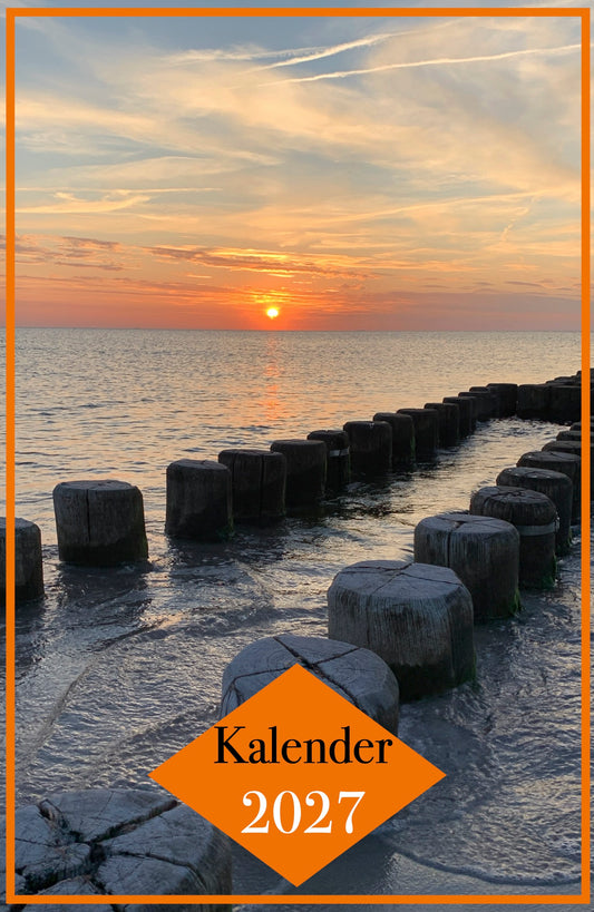 Kalender 2027 Ostsee Sonnenuntergang Darß