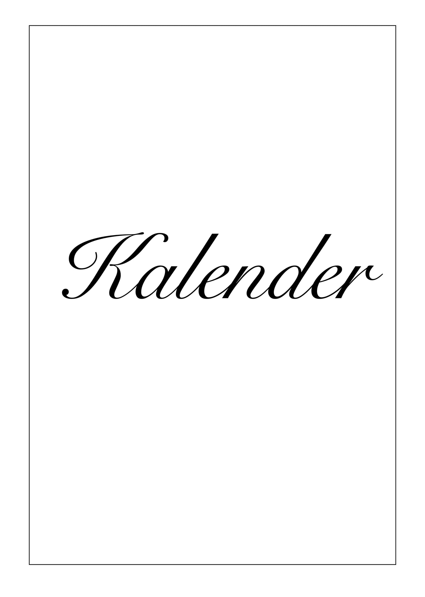 Kalender Juni