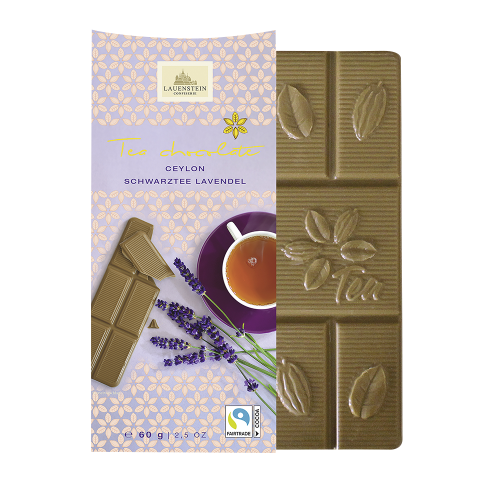 Lauensteiner Teeschokolade "Schwarztee Lavendel"