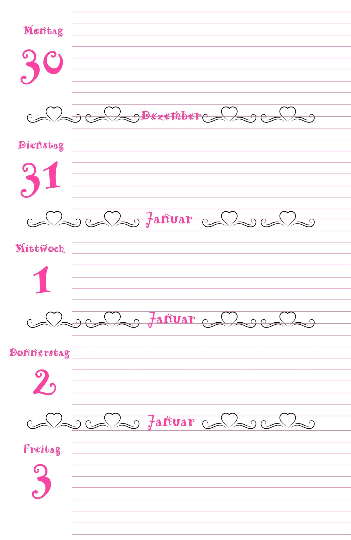 Kalender 2027 - 365 Tage voller Liebe