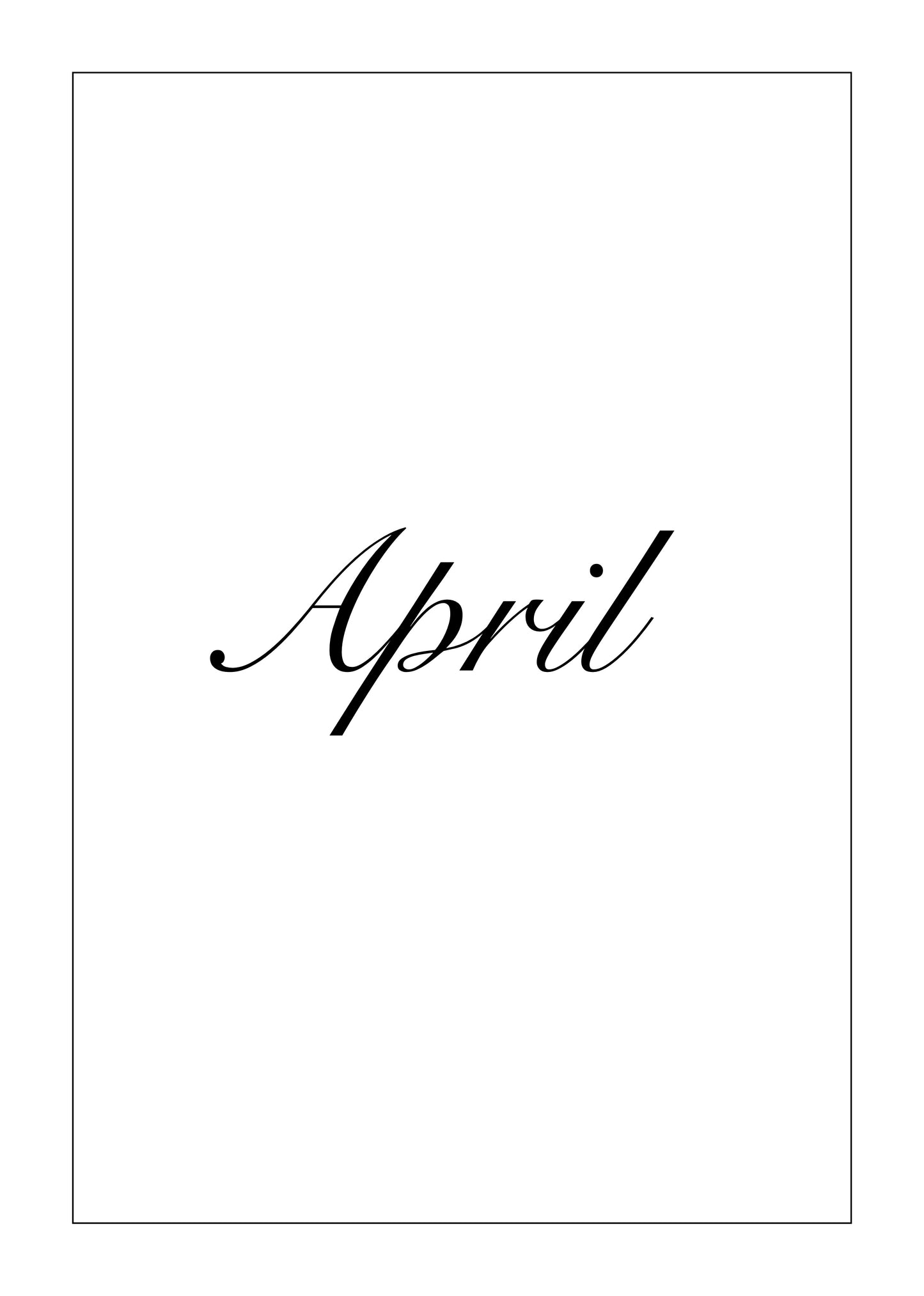 Kalender April