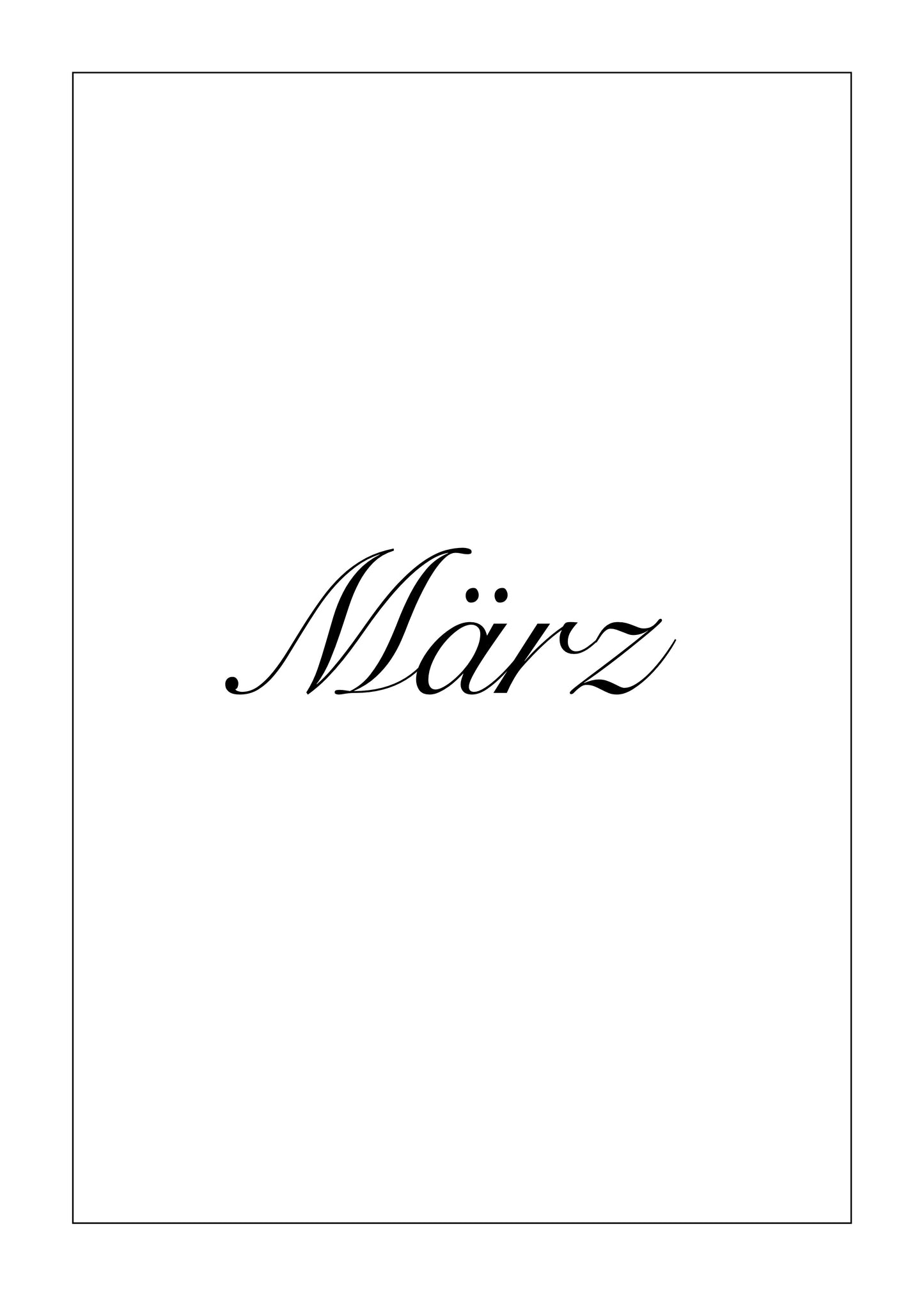 Kalender März