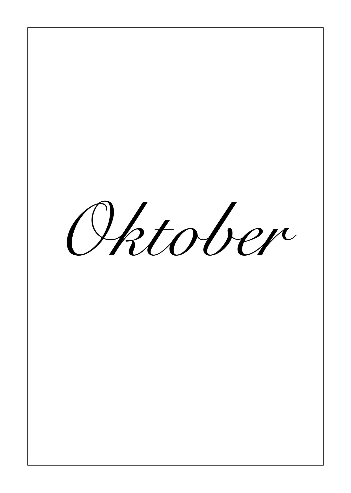 Kalender Oktober