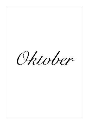 Kalender Oktober