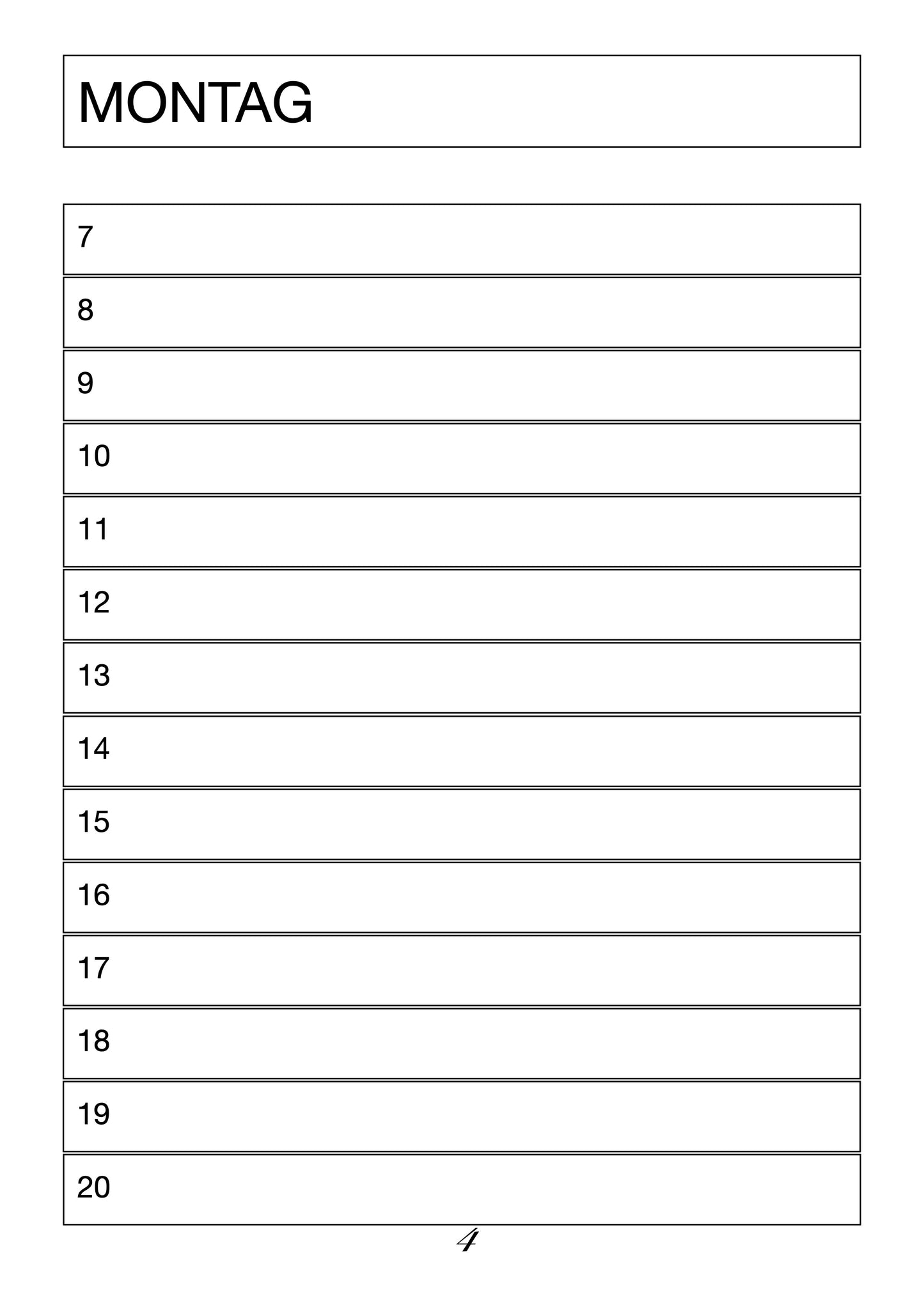 Kalender April
