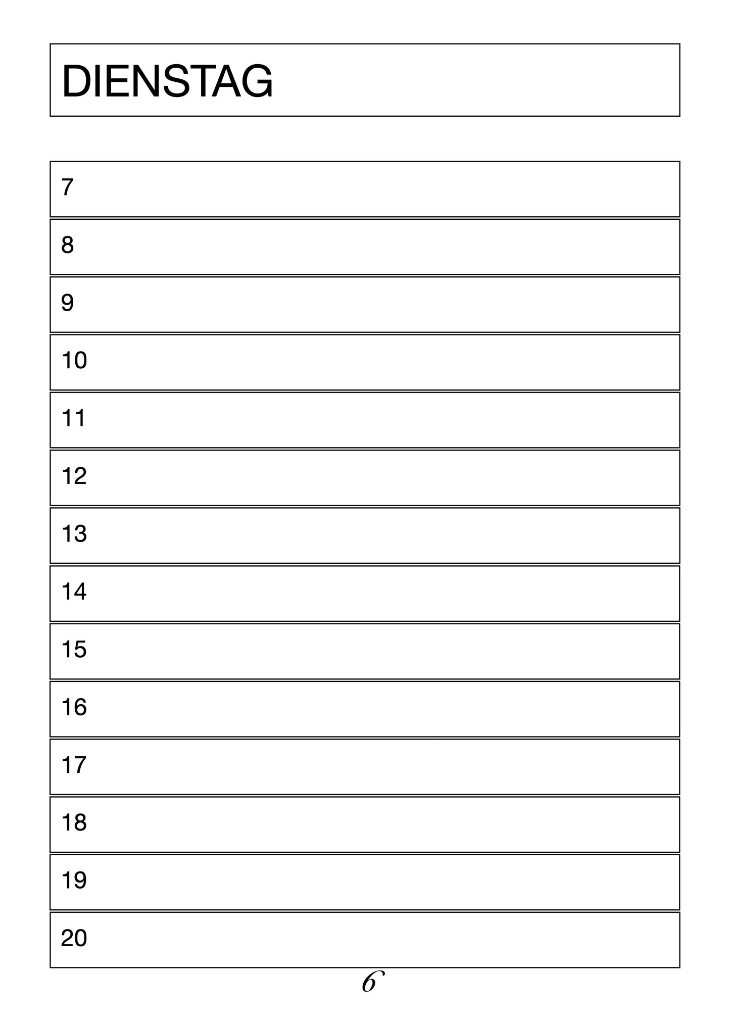 Kalender Juni