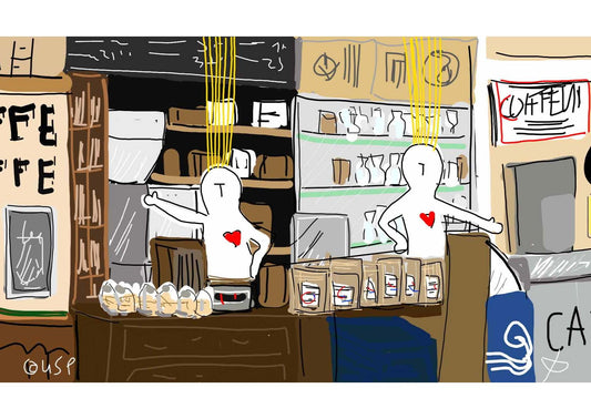 Postkarte "Café, entspannt"