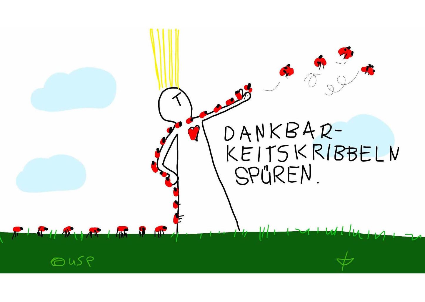 Postkarte "Dankbarkeitskribbeln"