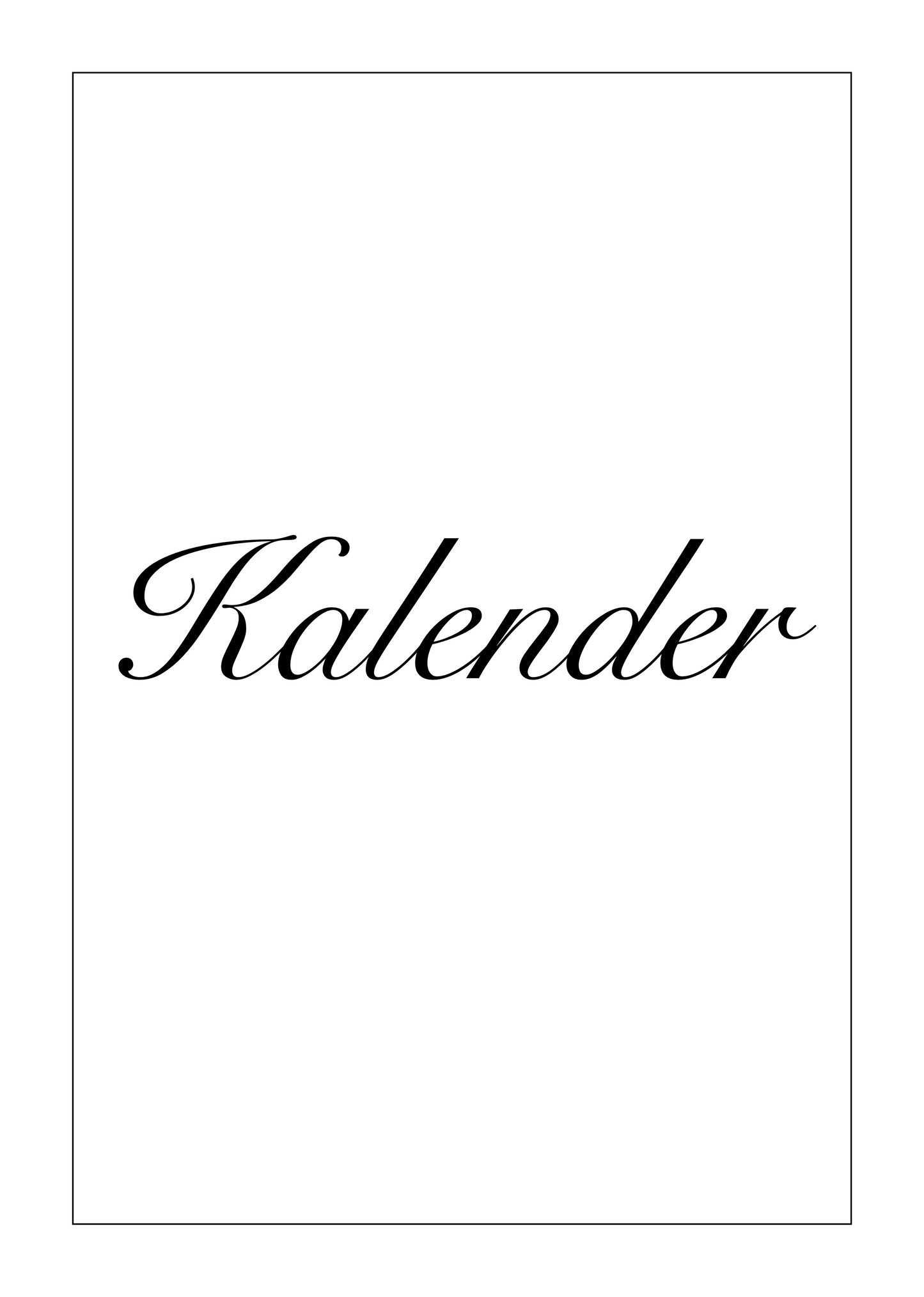 Kalender Januar