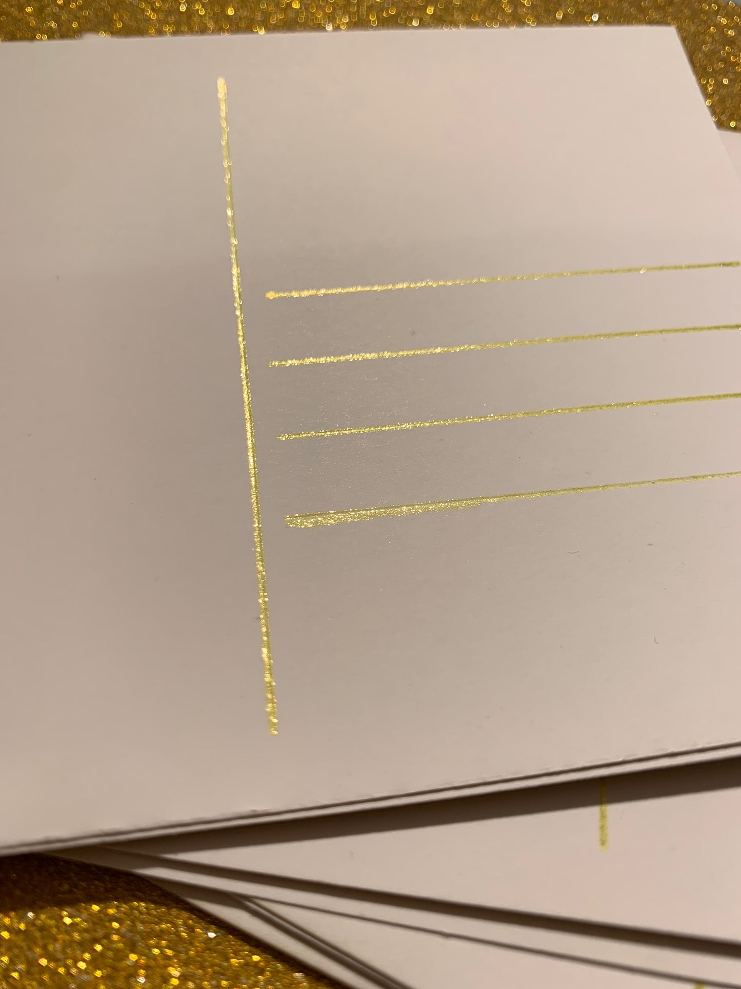 Glitzer Postkarte