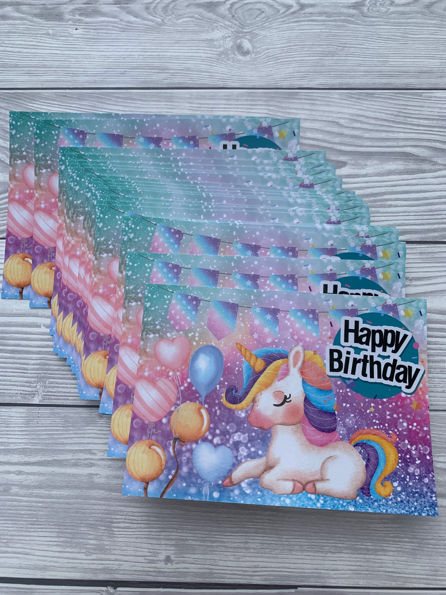 Postkarte Einhorn - Happy Birthday