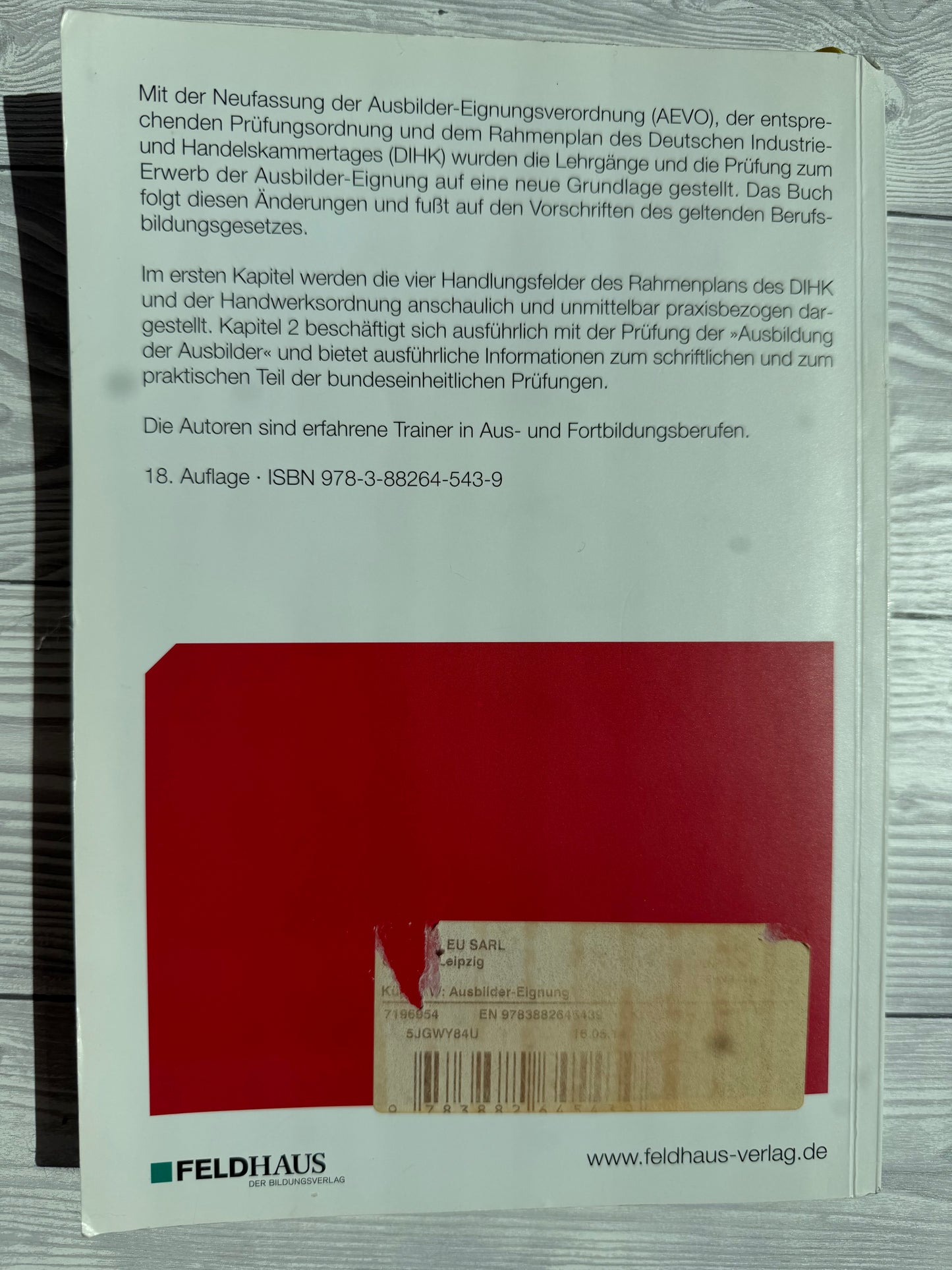 Die Ausbilder-Eignung - Nachhaltiges Buch