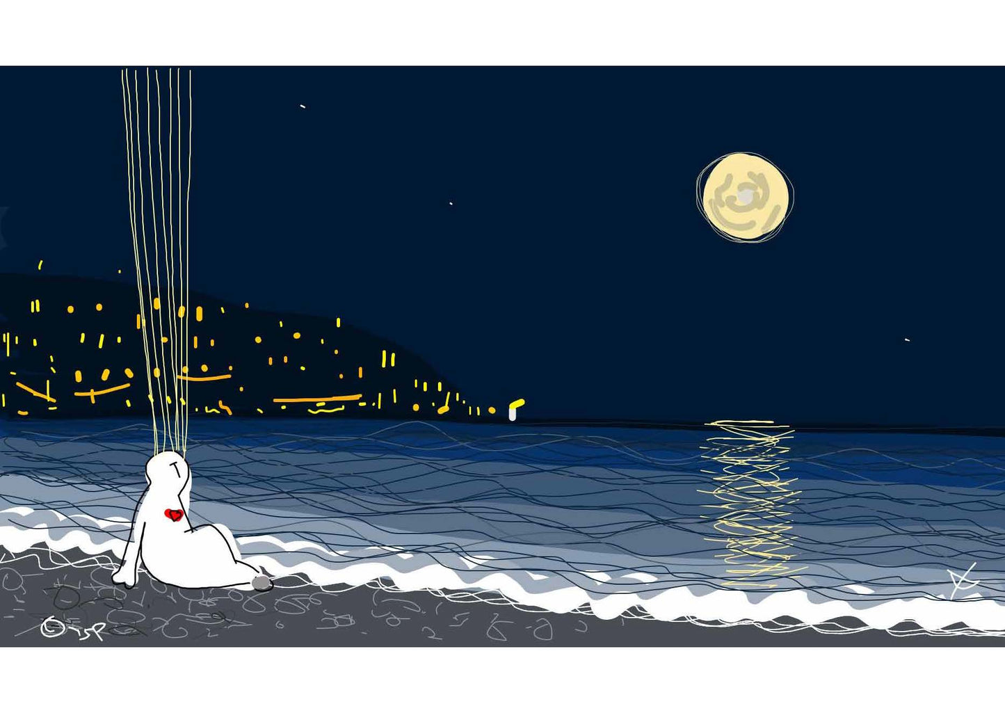 Postkarte "Juni-Mond Nizza"