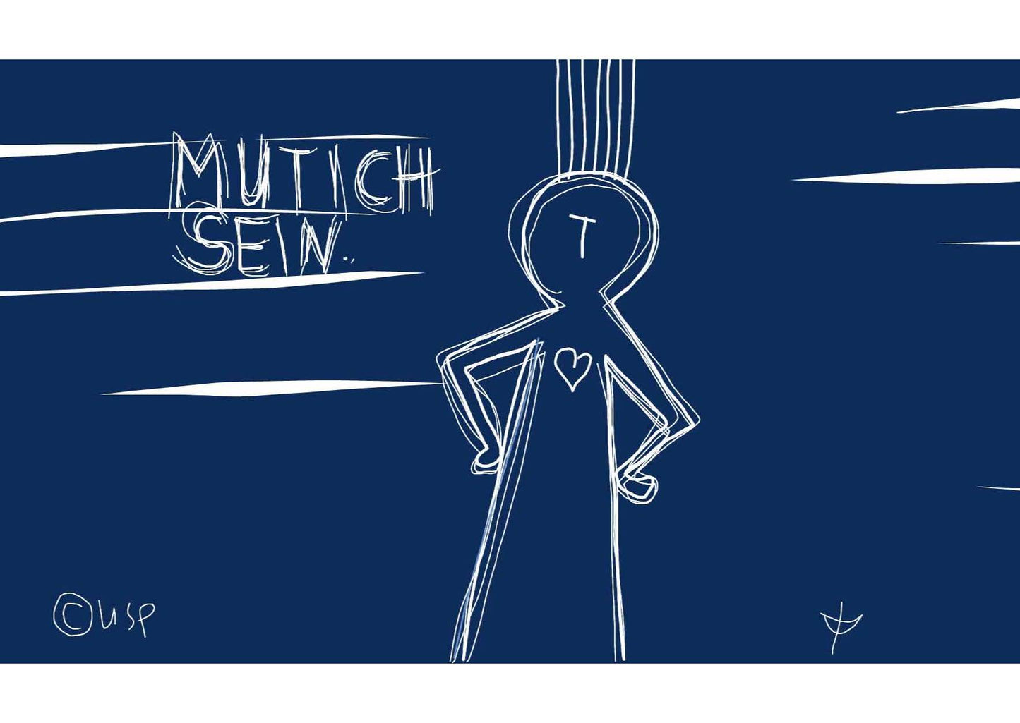 Postkarte "Mutich sein"